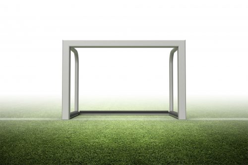 Portable mini soccer goal with PlayersProtect® 2.6’H x 3.9’W